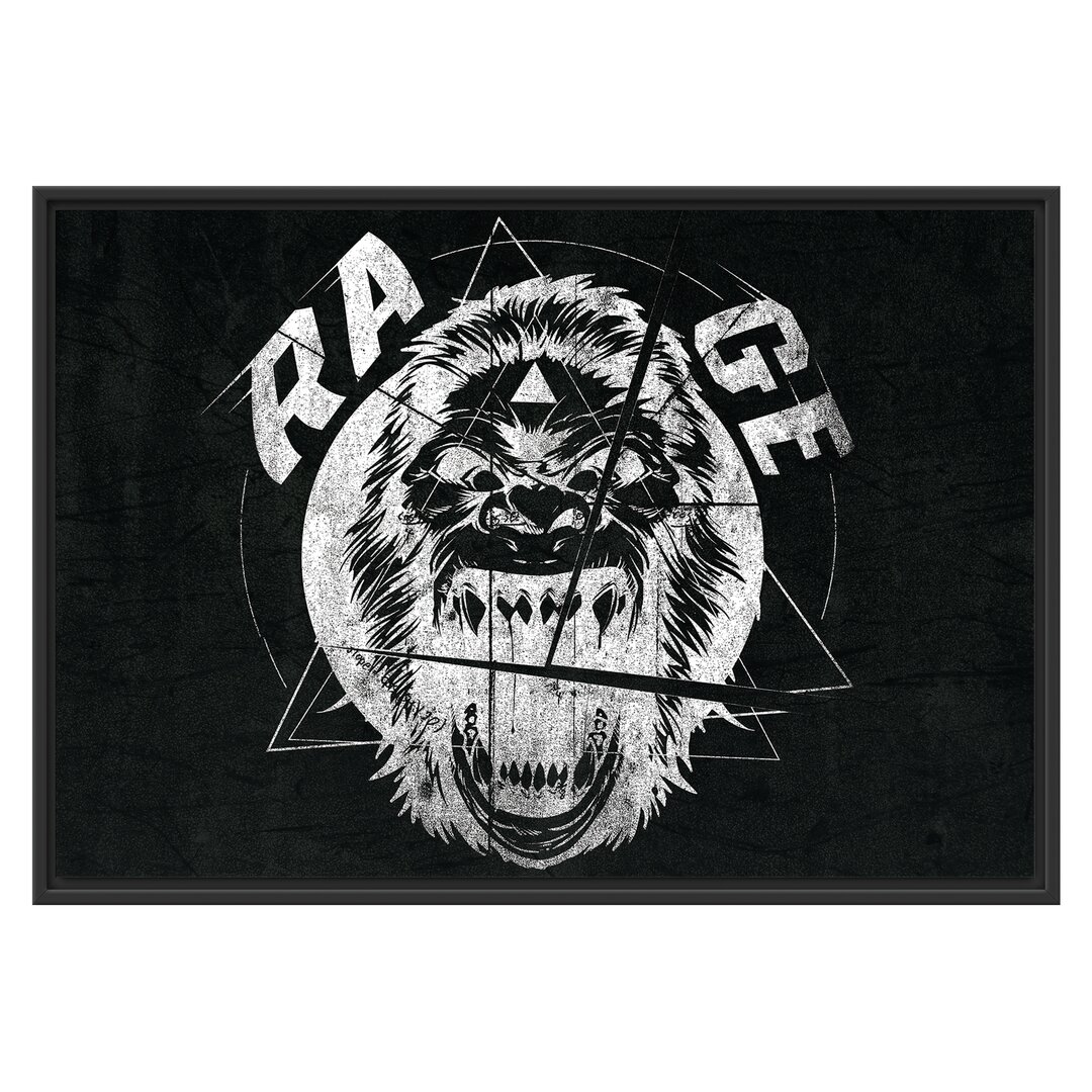 Gerahmtes Wandbild Rage Black