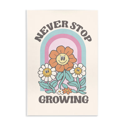Art mural rétro «Never Stop Growing» par Nataly White
