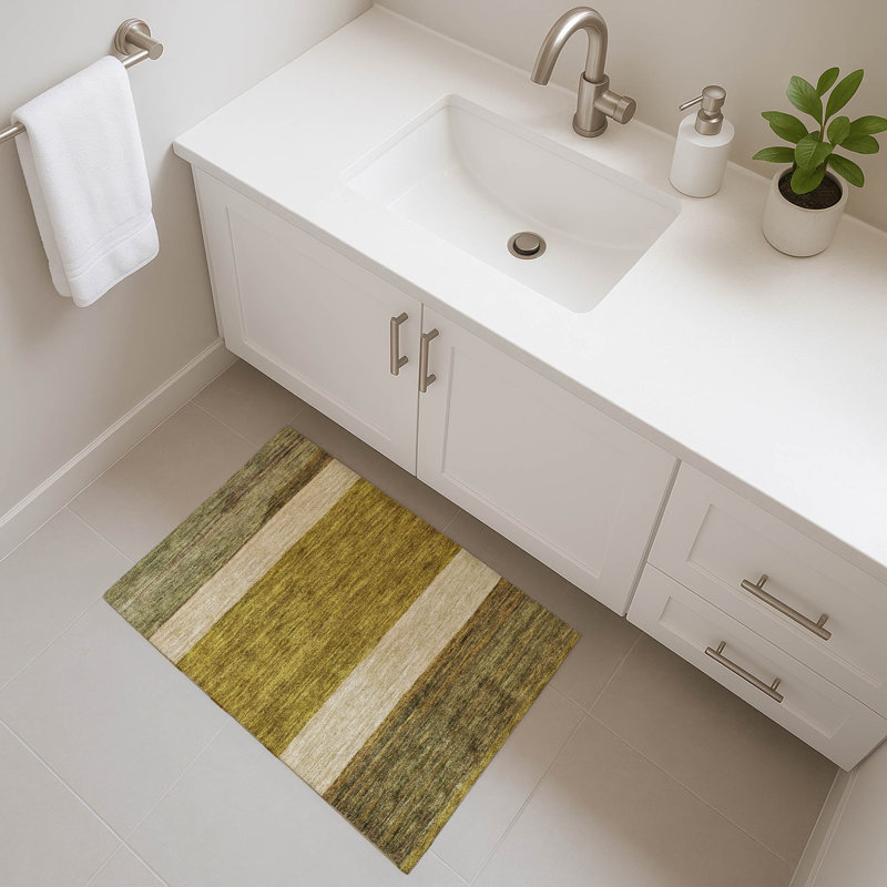 Premium Machine Washable Marasco AMF1624 Stripes Rug, Rectangle 1'8" x 2'6"