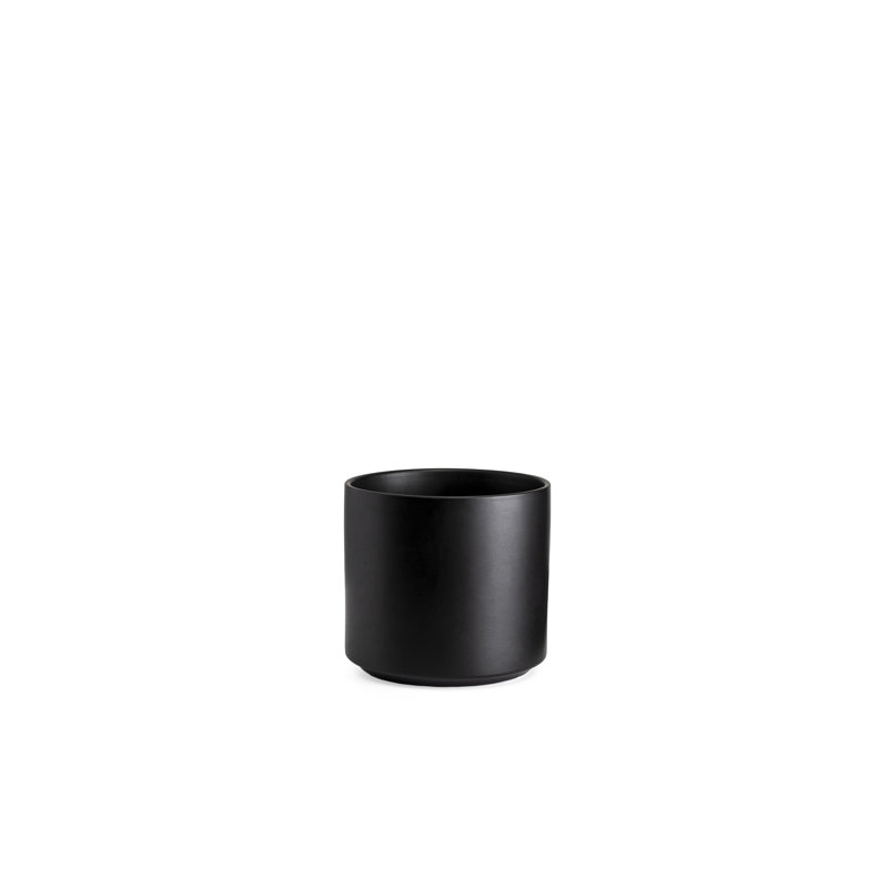 Pot à fleurs en céramique Keyes, Noir, H 10,25 po x l 11,25 po x P 11,25 po