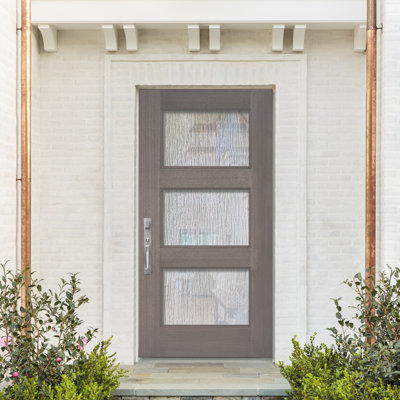 Porte frontale en acajou 32L80 3 Lite avec verre de pluie Continental
