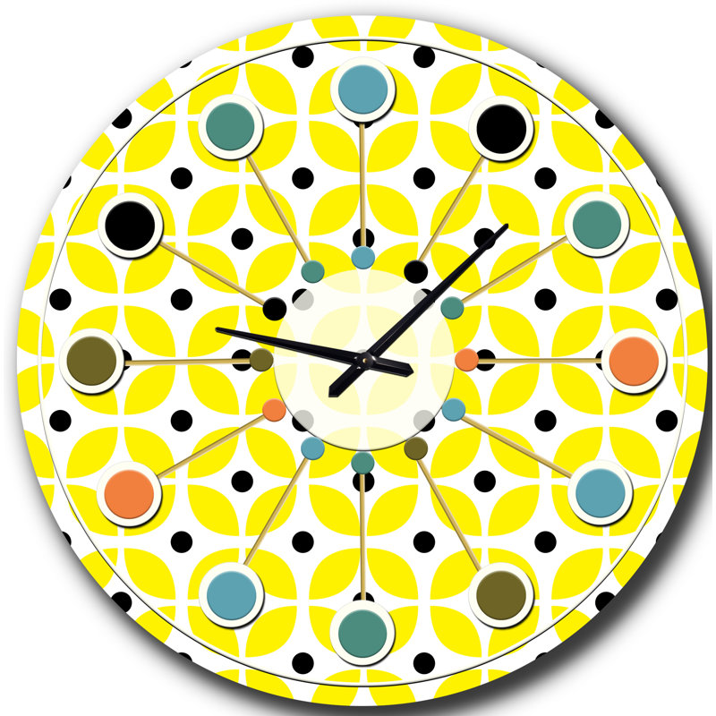 Horloge murale rétro Mid-Century, Moyenne