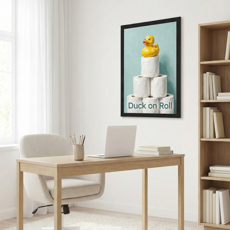 «Duck On Roll», reproduction d'art sur toile tendue sur toile, ensemble de 1, H 36 po x l 24 po