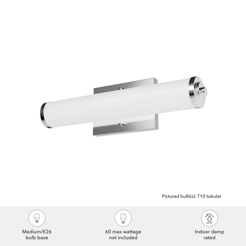 2 - Light Dimmable Vanity Light, Chrome