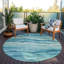 Tapis turquoise intérieur / extérieur lavable à la machine Christain ACN1251-109531664