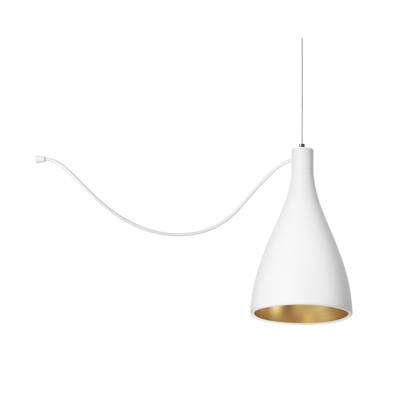 Swell String Single Pendant, White