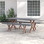 Zilla Teak Patio Dining Set with Rectangular Table