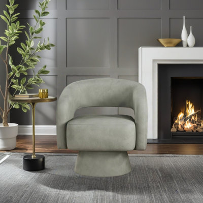 Fauteuil demi-tonneau pivotant l 27,8 po