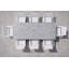 Ensemble de salle à manger d'extérieur en aluminium blanc 9 pièces Thompkins-1564591184