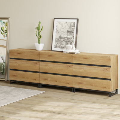 Ultimo Modern TV Stand For Tvs Up To 100 Inch, Entertainment Center TV Console With 6 Drawers, Media Console For Living Room, Bedroom -  Latitude Run®, F337F2171161452FBE6D4350714BA07E