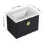 Meuble-lavabo à fermeture en douceur de 40 po avec lavabo et petites tablettes de rangement