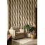 Décoration murale abstrait en relief à motif de vagues abstraites pierre beige-126556209