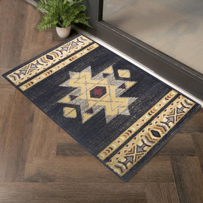 Tapis noir - 5 pi 3 po X 7 en polypropylène teinté pour faciliter le nettoyage des tribus Gcyls4004 noir, 5 pi 3 po 7 pi doux et un espace de vie confortable