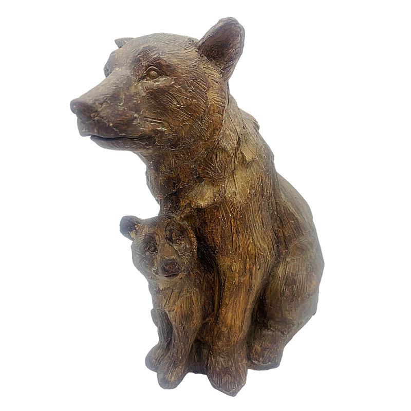 Ensemble de 2 statues mère et ours Sibyll