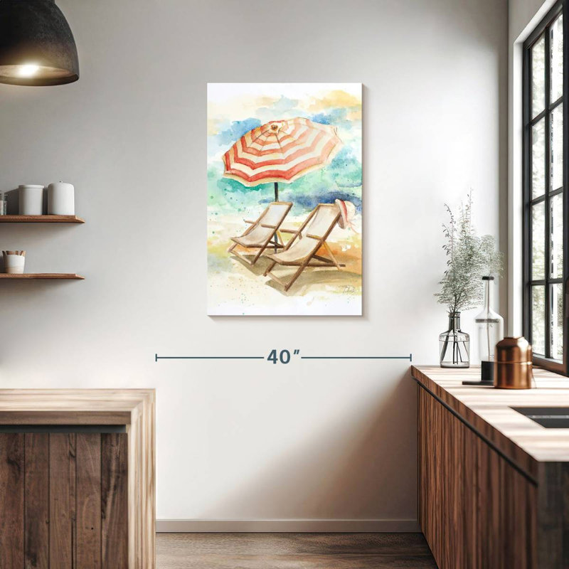 Parasol Kerner sur la plage I, H 36 po x l 24 po