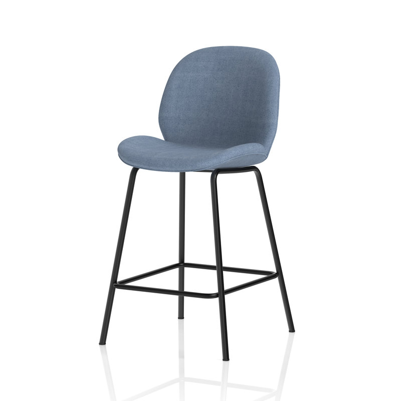 Upholstered Counter Stool, Blue
