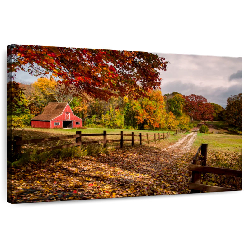 Lilie Rural Farm During Autumn, 26" H x 39" W