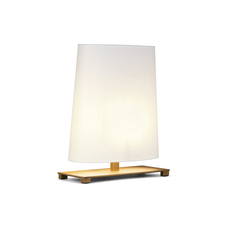 Ovale Table Lamp, Matte Light Satin Bronze, 22.7" H x 19.7" W x 7.8" D, 13 W
