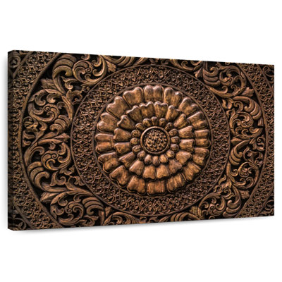 Senne Round Floral Carving