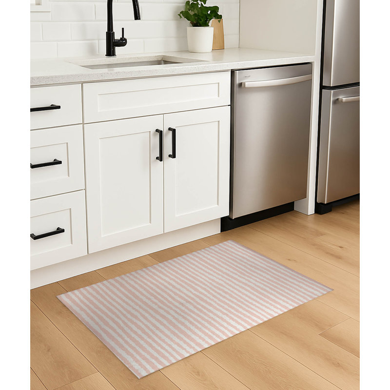 Tapis de cuisine léger antidérapant Long Gen, Rose, Rectangulaire 2 pi x 3 pi
