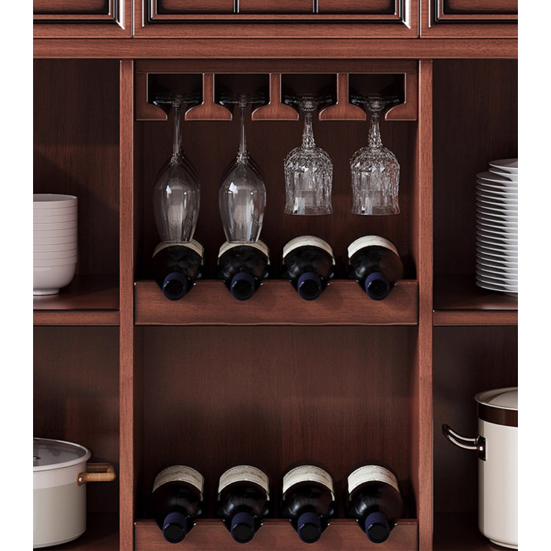 43.70" Brown Rectangular Solid Wood Wine Racks
