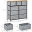 Commode 9 tiroirs. Pour le couloir et l'entrée. Beaucoup d'espace. Pliable. Sécuritaire. . Rangement à 9 tiroirs de 10,5 po de profondeur intérieure: gris chêne. Spacieux, pliable, sécuritaire avec dispositif de basculement et structure en acier