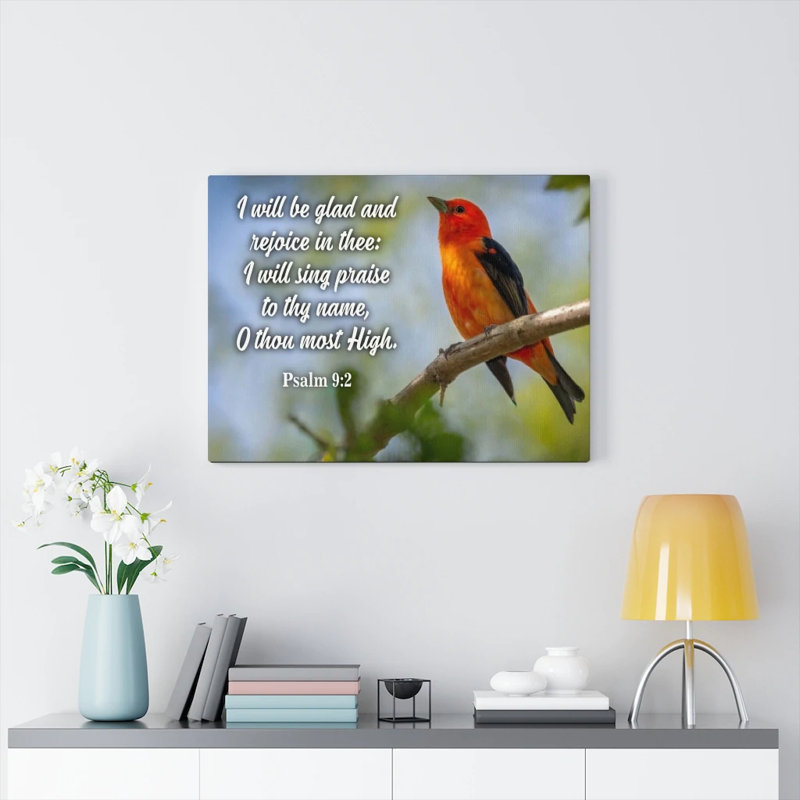 I Will Sing Praise Psalm 9:2 - Wrapped Canvas Print, 46cm H x 61cm W