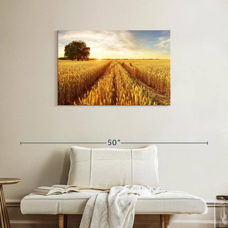 Harnek Golden Wheat Fields, 24" H x 36" W