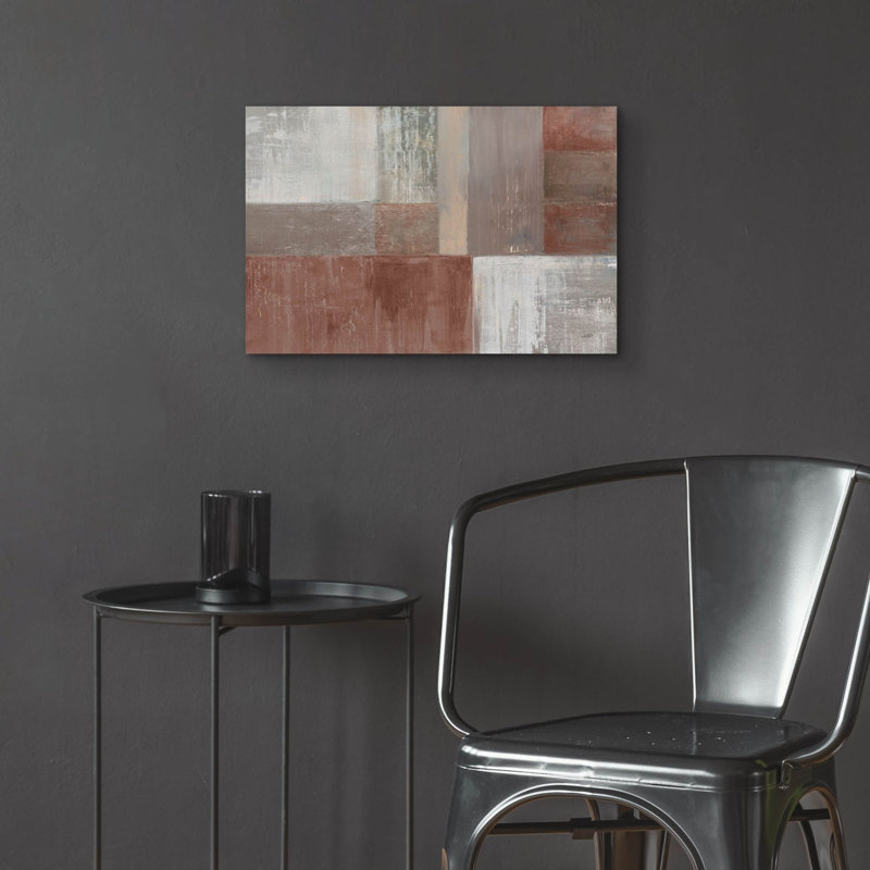 «Homespun Red» par Julia Purinton, art mural en verre acrylique, H 16 po x l 24 po x P 0,2 po