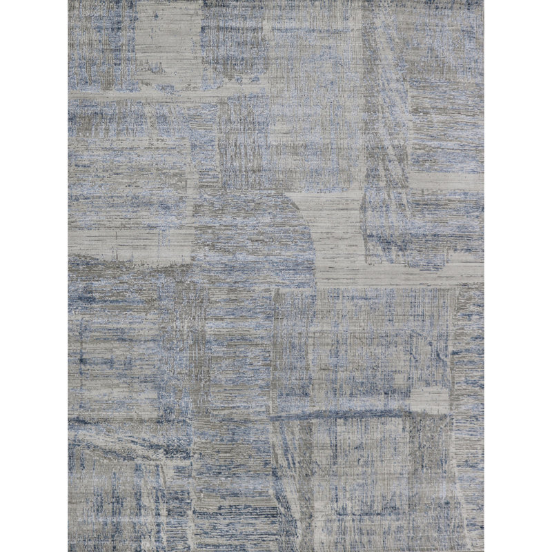 Camouflage Area Rug in Blue, Rectangle 8' x 10'
