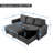 Reversible Sectional Sofa with Pull Out Bed and Storage For Limited Spaces-2057444550