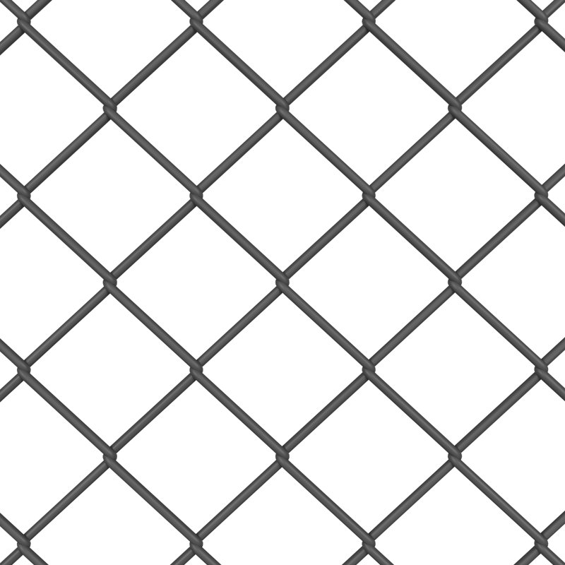  Chain Link Fence With 7 Posts 1.2X10 M Galvanised Steel, 60cm H x 1000cm W, Grey