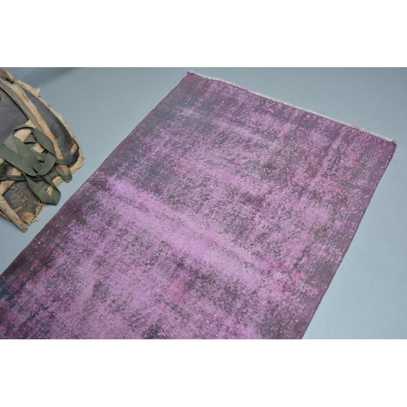 Tapis rétro, tapis moderne, tapis turcs, tapis géométrique, tapis décoratifs noirs de 3,6 x 6,4 pi