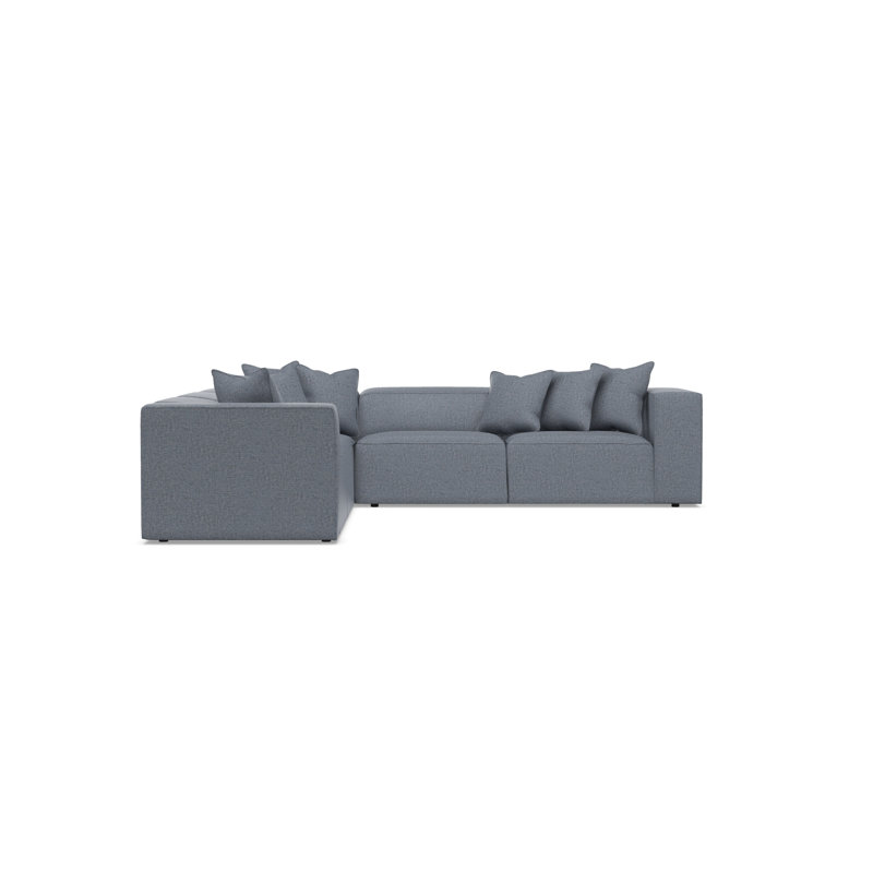 Bernhardt Bliss 3-Piece Fabric Sectional, 28" H x 123.5" W x 123.5" D, Teal Polyester