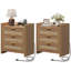 Ashvir Rattan 3-Drawer Nightstand With Built-In Outlets-421711036