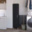 Armoire 1 porte avec 3 porte-balais-797450464