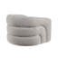1 pièce Fauteuil d'appoint pivotant gris Boucle Revêtement en bois massif Mobilier de salon de luxe moderne Durable Élégant design