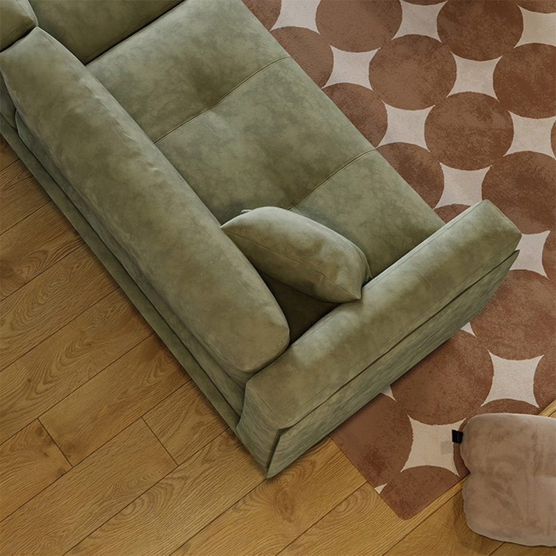 Coussin modulaire vert 100% polyester, H 31,5 po x l 101,57 po x P 36,22 po