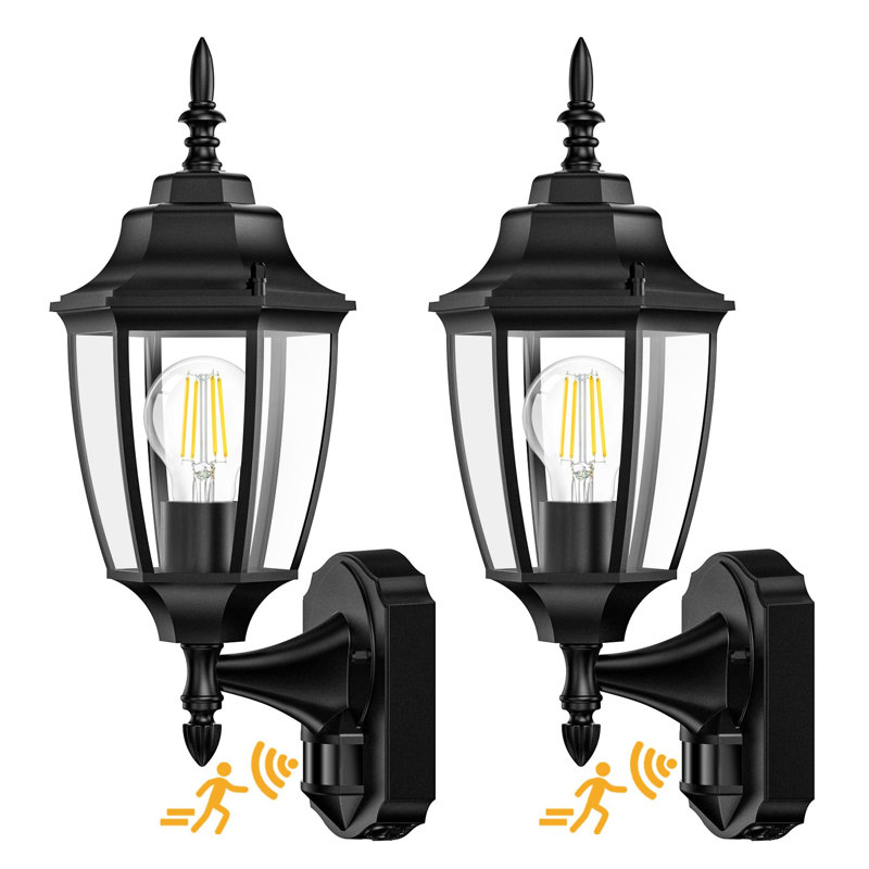 Domville Wall Light, Black, Set of 2