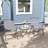 Folding Bistro Set with Adjustable Back, Small Patio Set, Grey