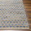 Tissu géométrique Delton tissé à plat à la main recyclé P.E.T. Tapis bleu / brun clair-1219943724