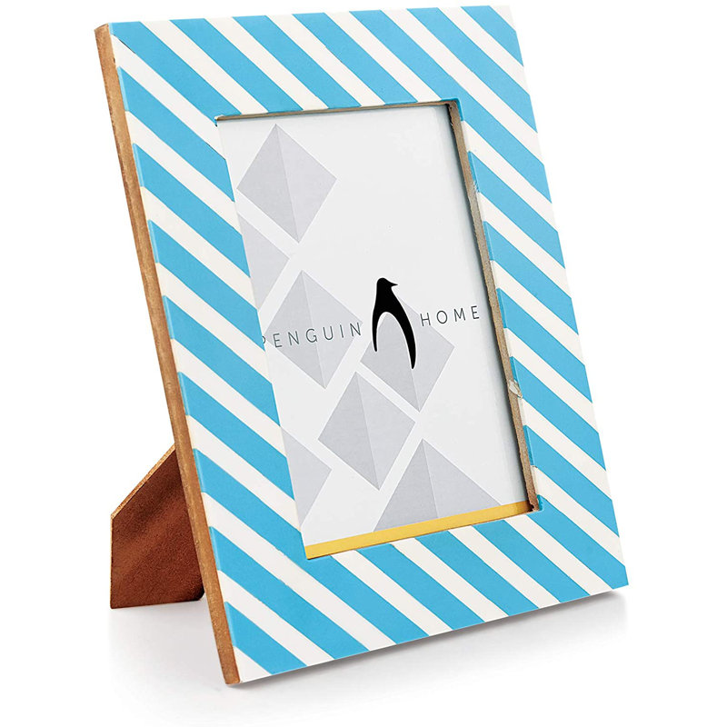 Bevelled Picture Frame, Blue, 26.5cm H x 21.8cm W x 26.8cm  D