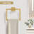 5-Piece Brushed Gold Bathroom Hardware Set, Wall-Mounted Towel Bar & Accessories