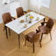 Chaises de salle à manger rembourrées en similicuir 19,5 ", chaise d'appoint moderne avec dossier complet et accoudoirs-356743037