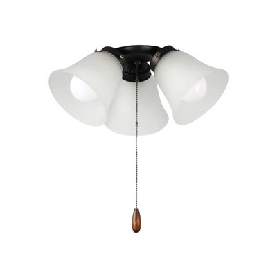 Basic-Max 13.5'' 3 - Light Frosted Branched Ceiling Fan Light Kit