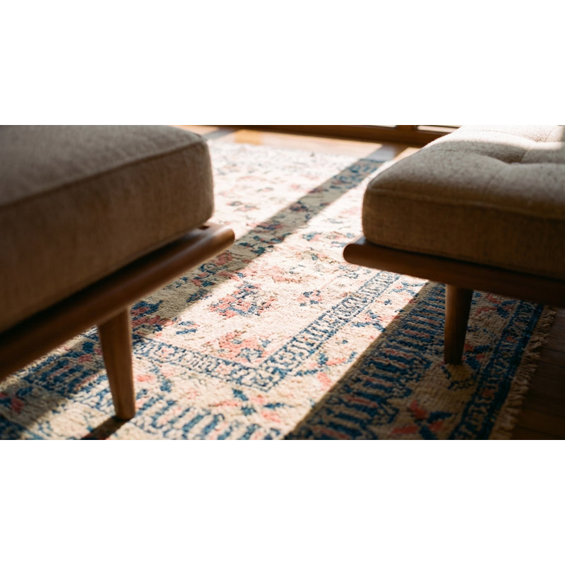 Antique Agra - Cotton Large Hallway Runner Cotton Ivory Rug