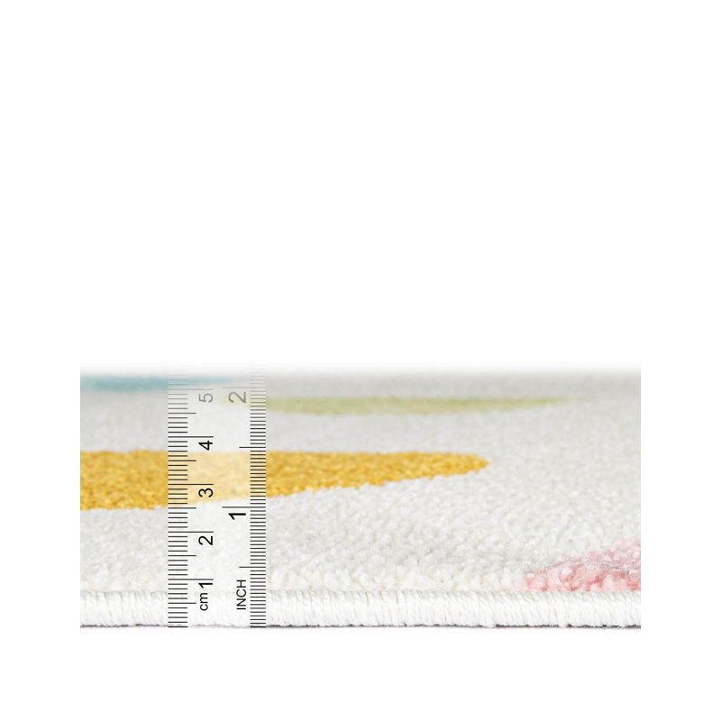  Tapis fantaisie à pois pour enfants, Rond 5 pi 1 po