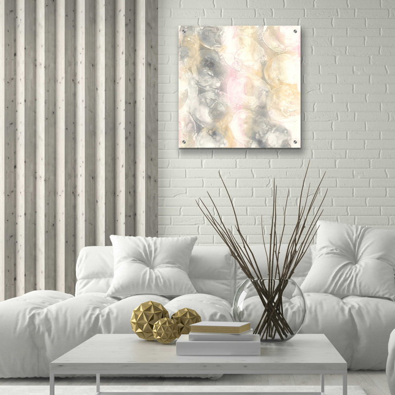 «Blush Circles II» par Chris Paschke, H 24 po x l 24 po x P 0,2 po