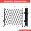 Barrière de sécurité portative en métal extensible Barricade Barrier