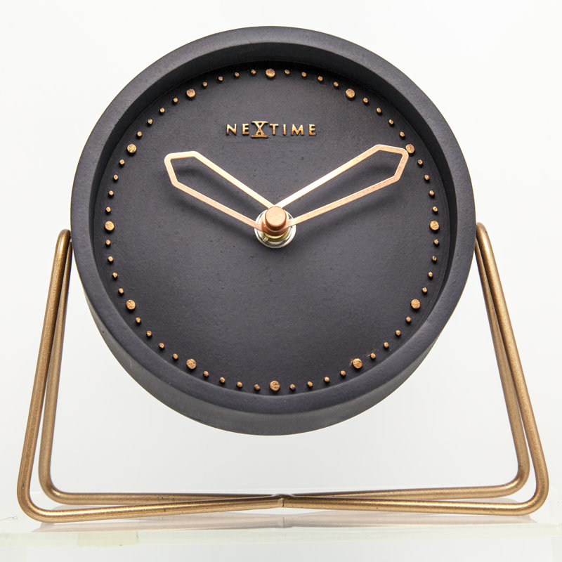 Metal Quartz movement / Crystal Tabletop Clock, Black